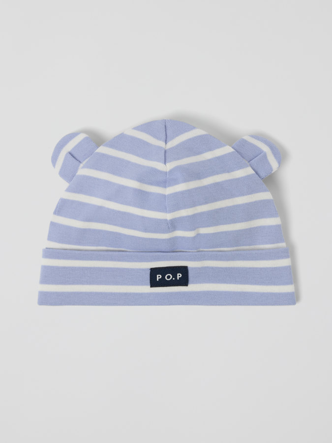Stripey beanie with ears