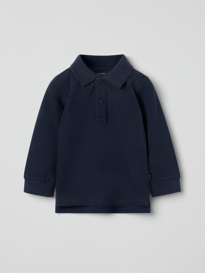 Long-sleeved polo shirt