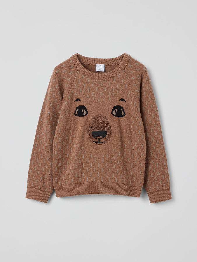 Knitted bear sweater