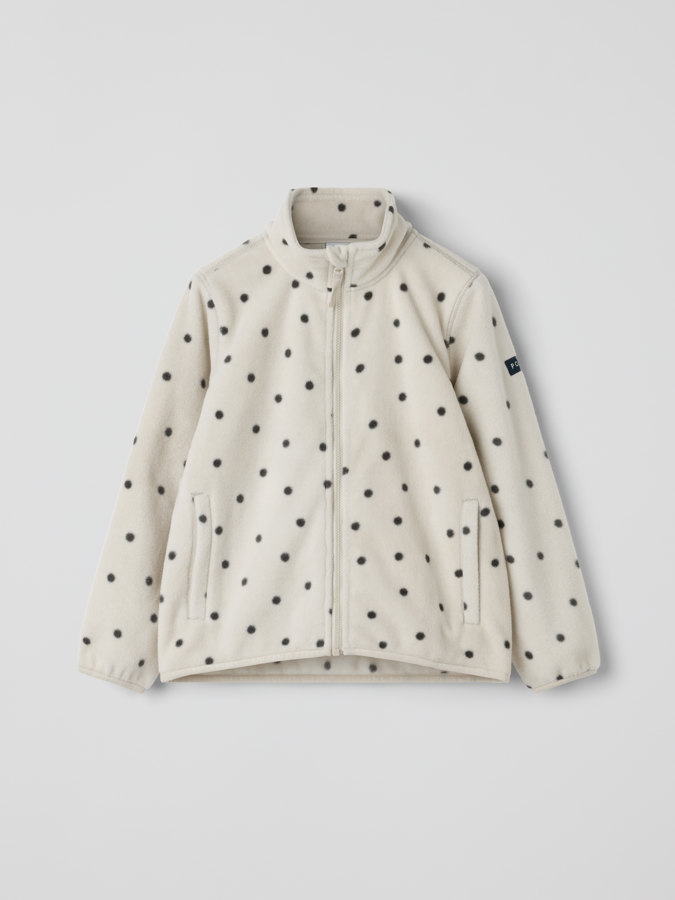 Fleece jacket with pockets, dotted