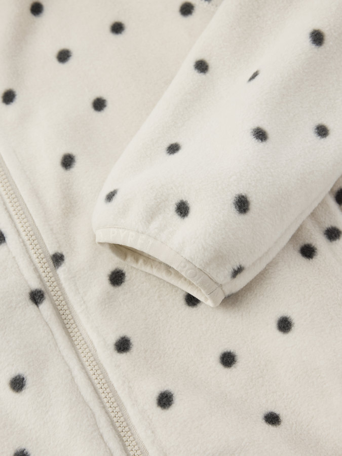 Fleece jacket with pockets, dotted Fleece jacket with pockets, dotted