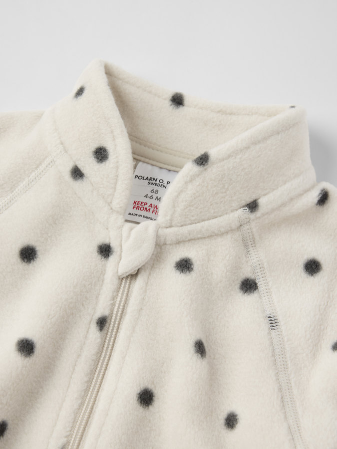 Fleece overall, dotted