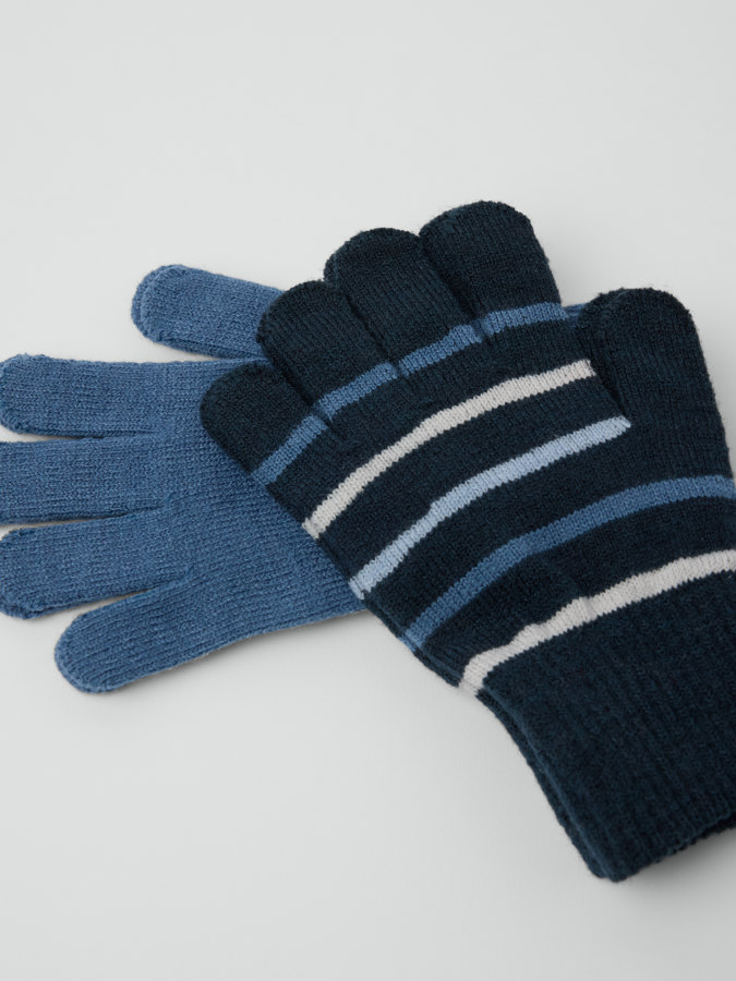 2-pack knitted gloves
