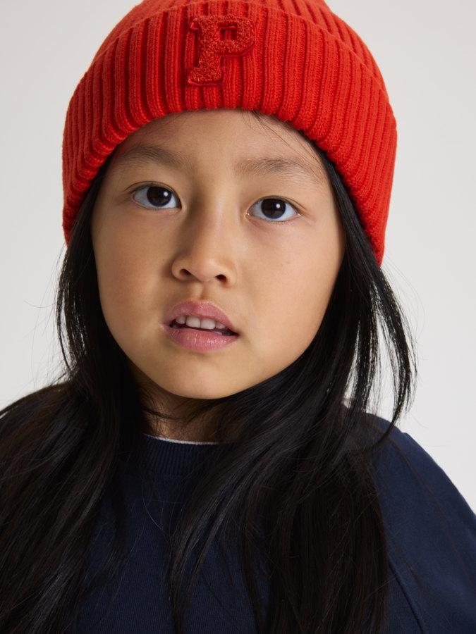 Ribbed beanie with appliqué Ribbed beanie with appliqué