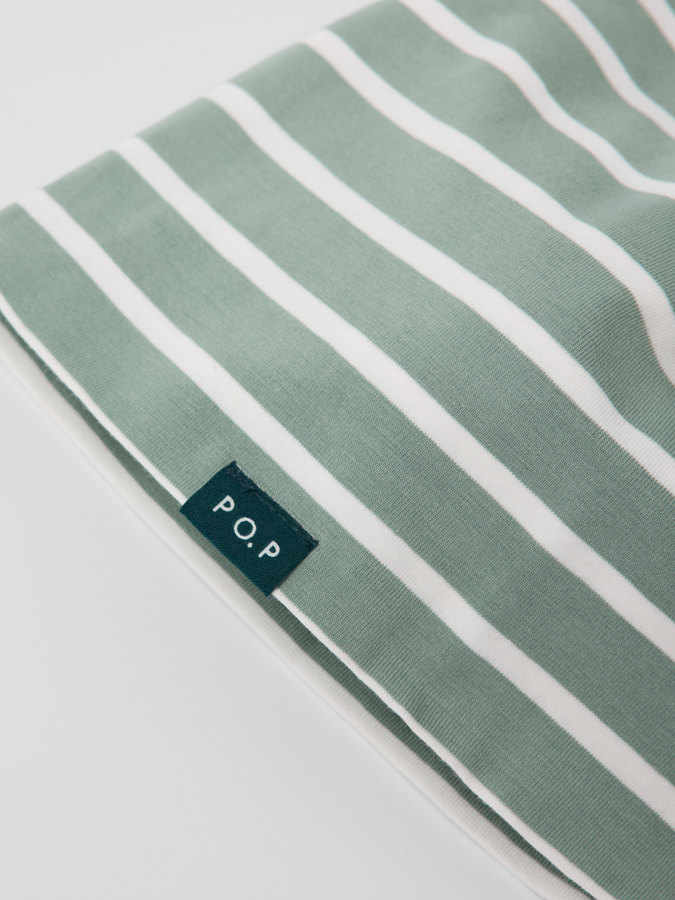 Striped jersey beanie