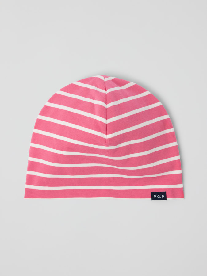 Striped jersey beanie
