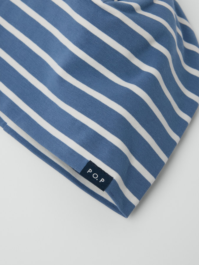 Striped jersey beanie