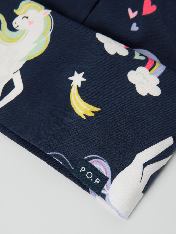 Jersey beanie with unicorn print Jersey beanie with unicorn print