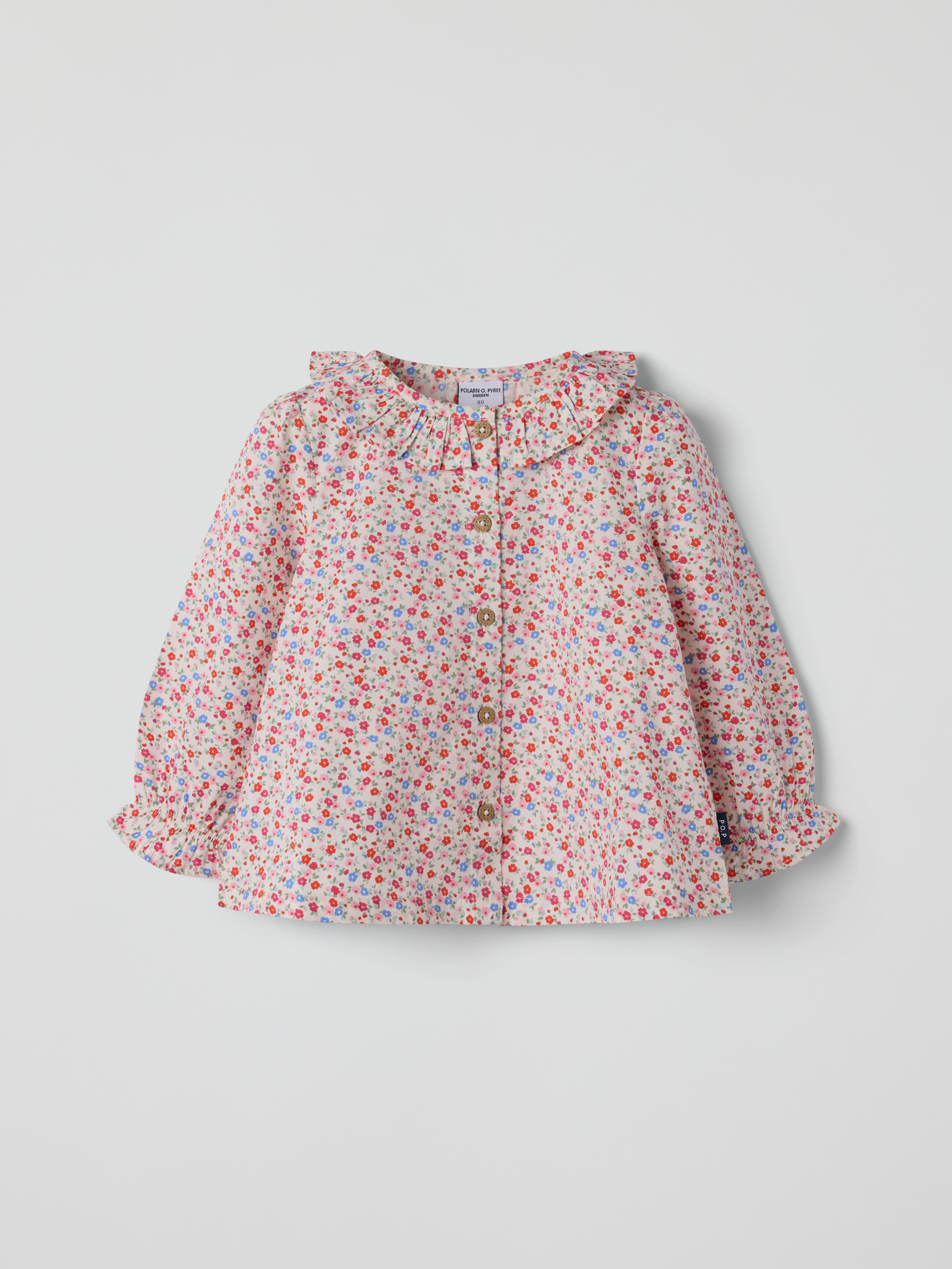 Polarn O. Pyret Long Sleeve Bodysuit Floral