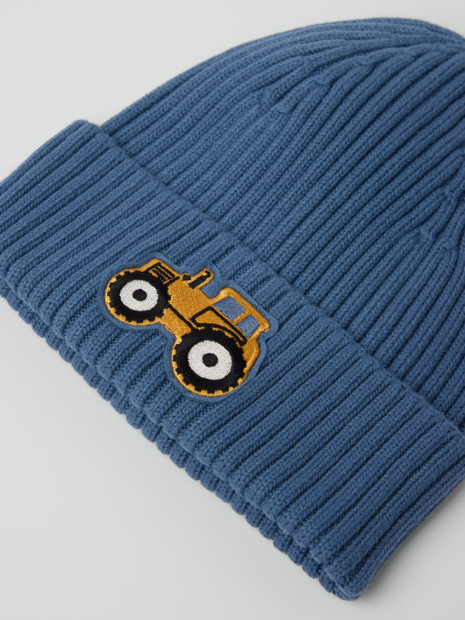 Ribbed beanie with appliqué Ribbed beanie with appliqué