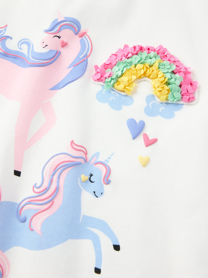 Long-sleeve top with unicorn print Long-sleeve top with unicorn print