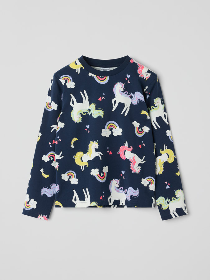 Long sleeve top unicorns