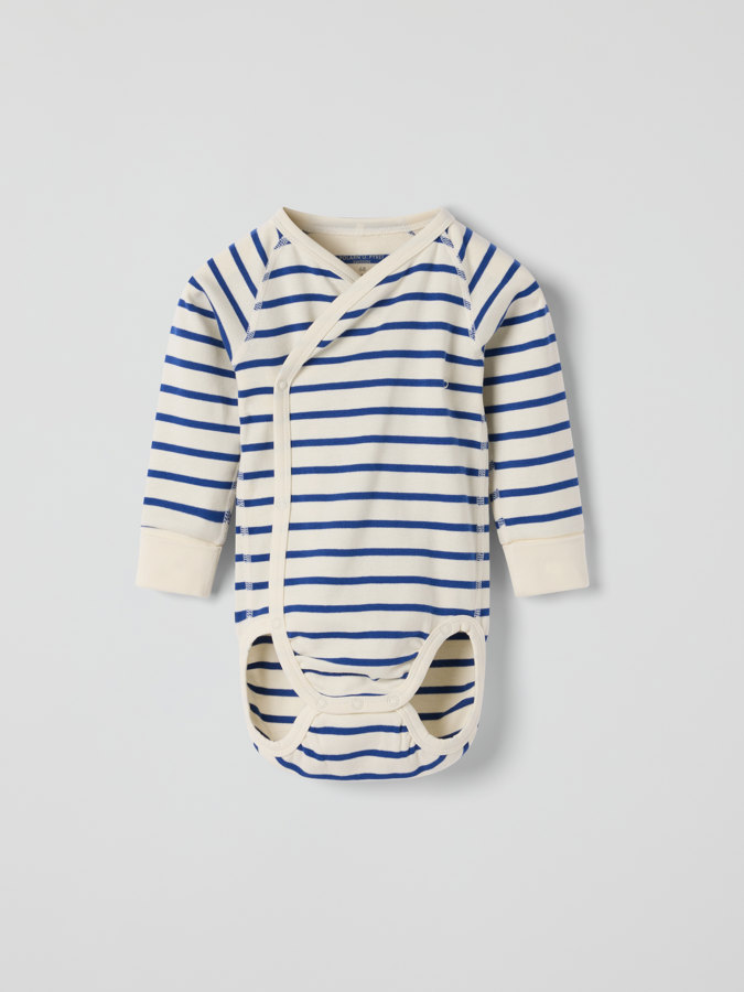 Verlängerbarer Wickelbody gestreift Verlängerbarer Wickelbody gestreift