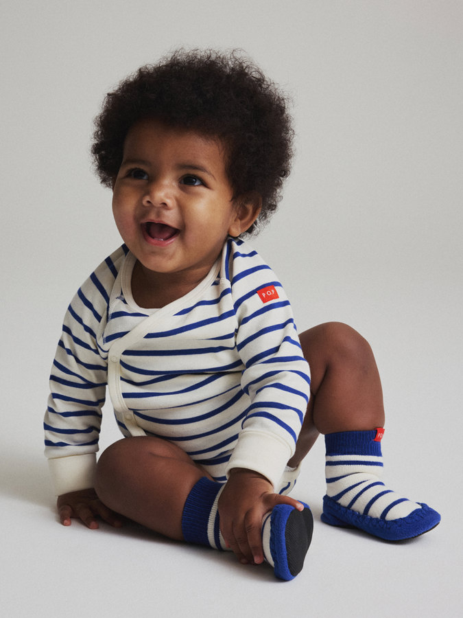 Extendable wrap bodysuit striped