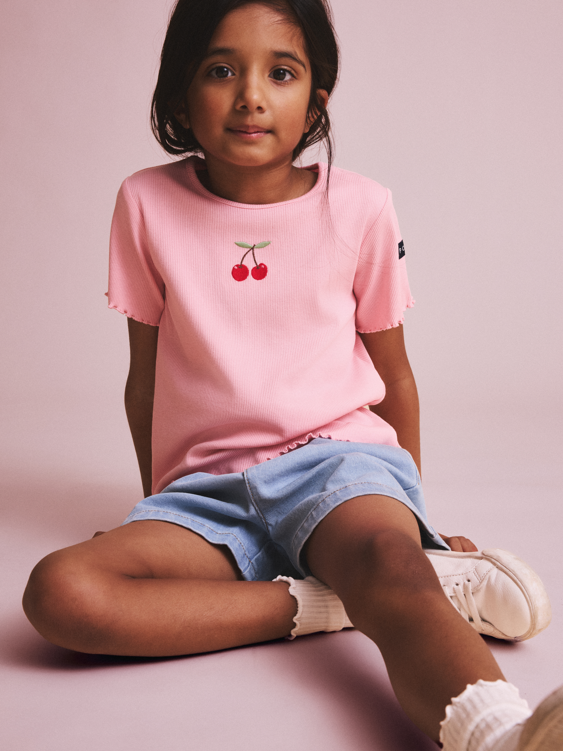 Ribbed T-shirt cherry