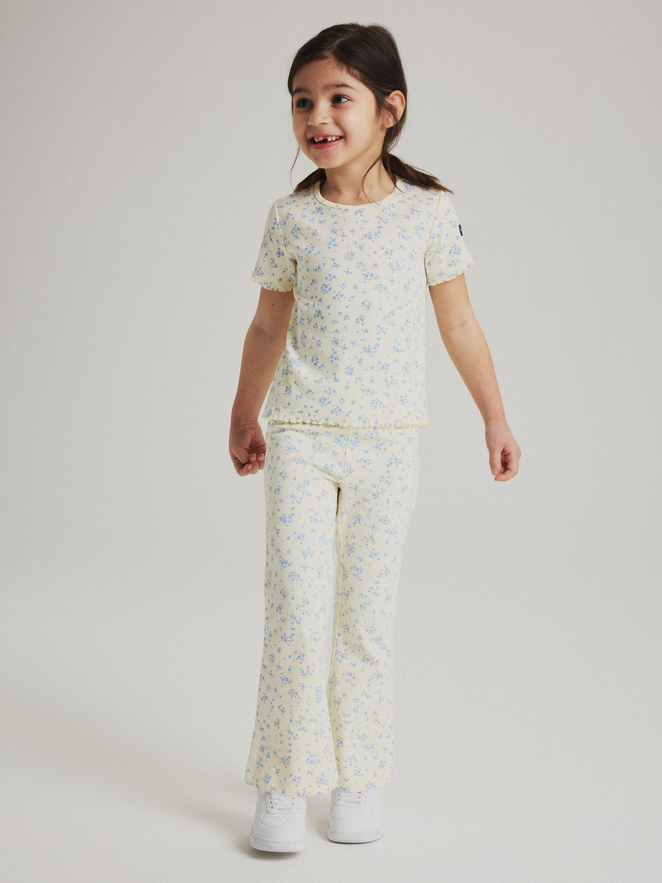 Polarn O. Pyret Play Flared Leggings Floral