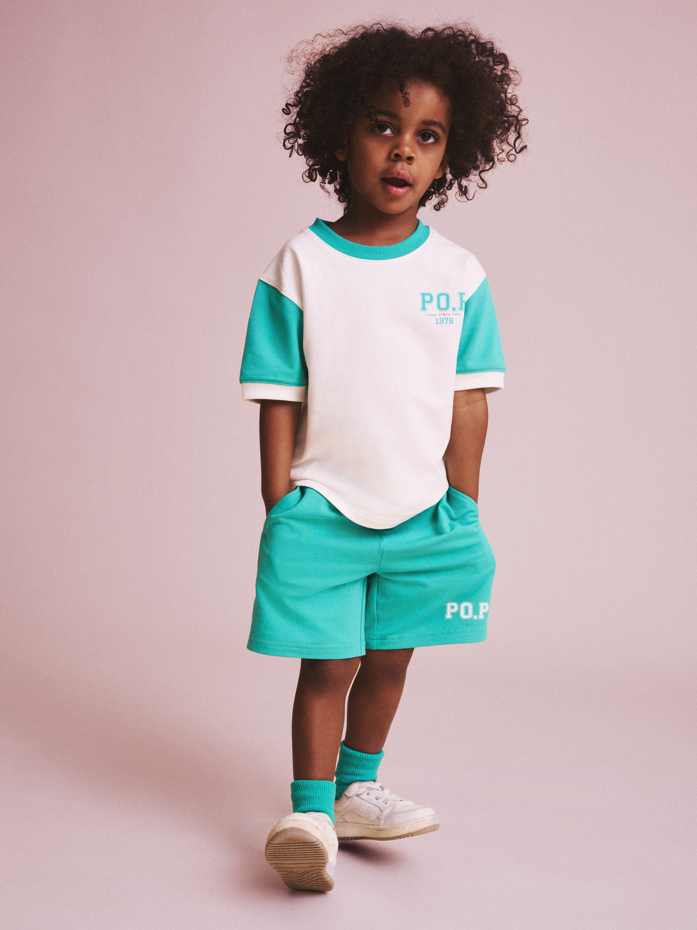 Polarn O. Pyret Turquoise Sweatshirt Shorts