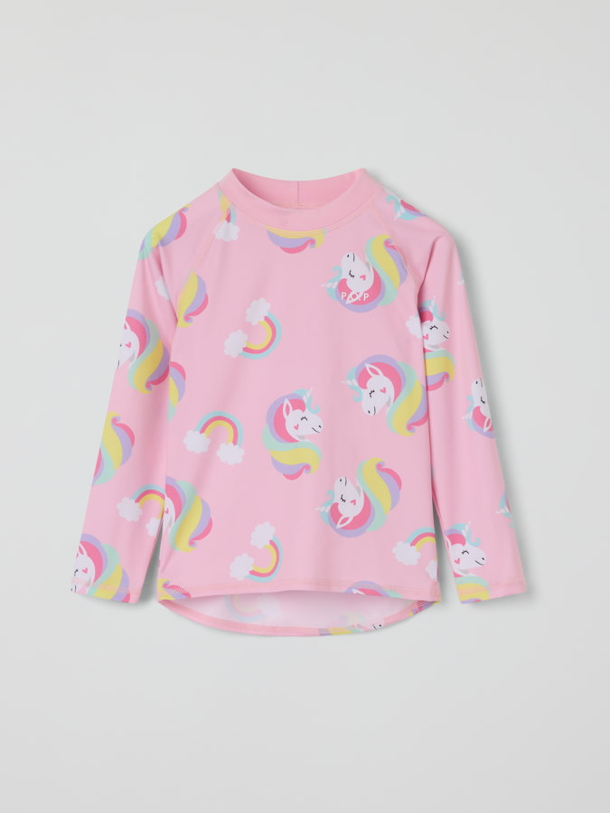 Long sleeve UV top unicorns