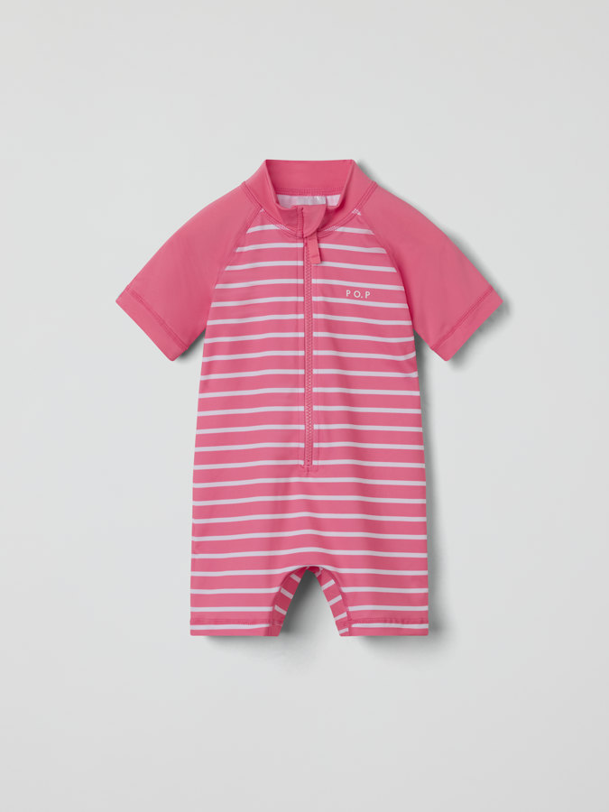 Kurzarm-UV-Anzug gestreift