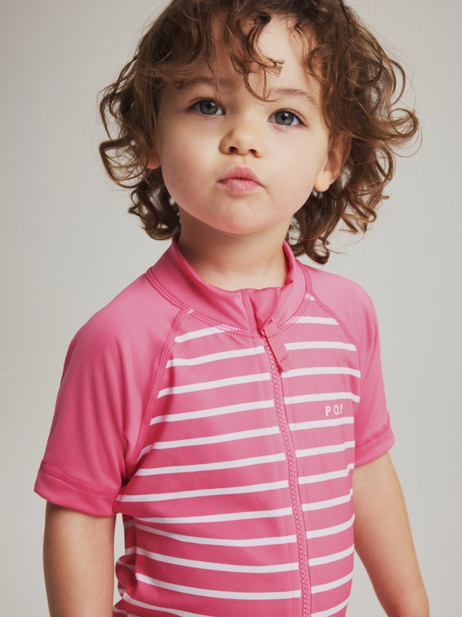 Kurzarm-UV-Anzug gestreift