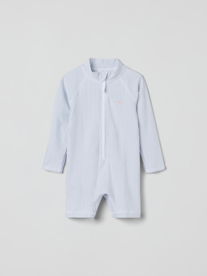 Striped long-sleeved UV suit