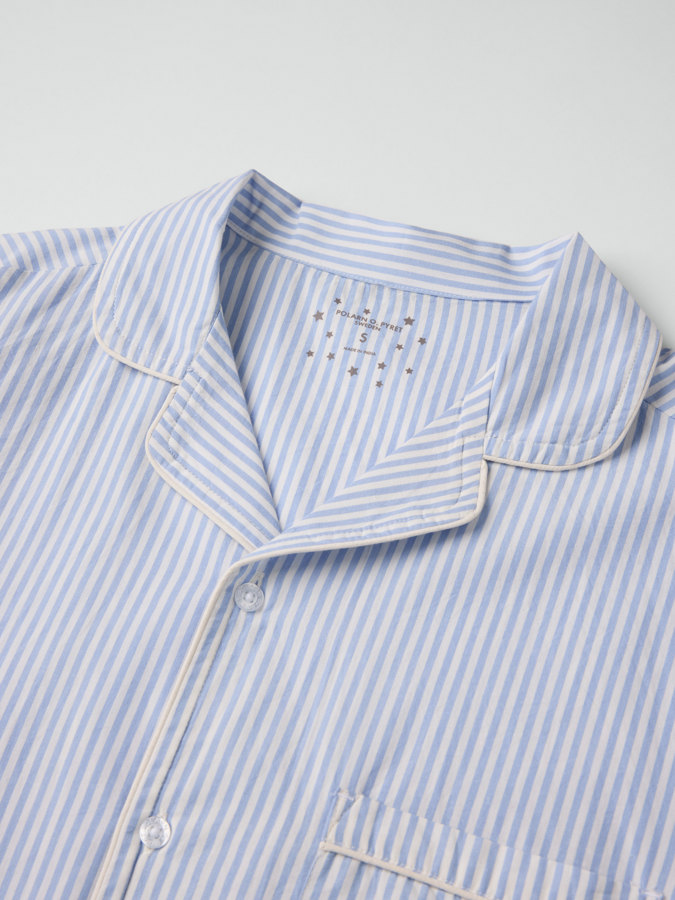 Short sleeve pyjamas striped adult