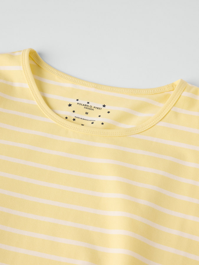 Short-sleeved nightdress striped vuxen