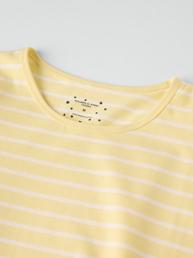 Short-sleeved nightdress striped vuxen