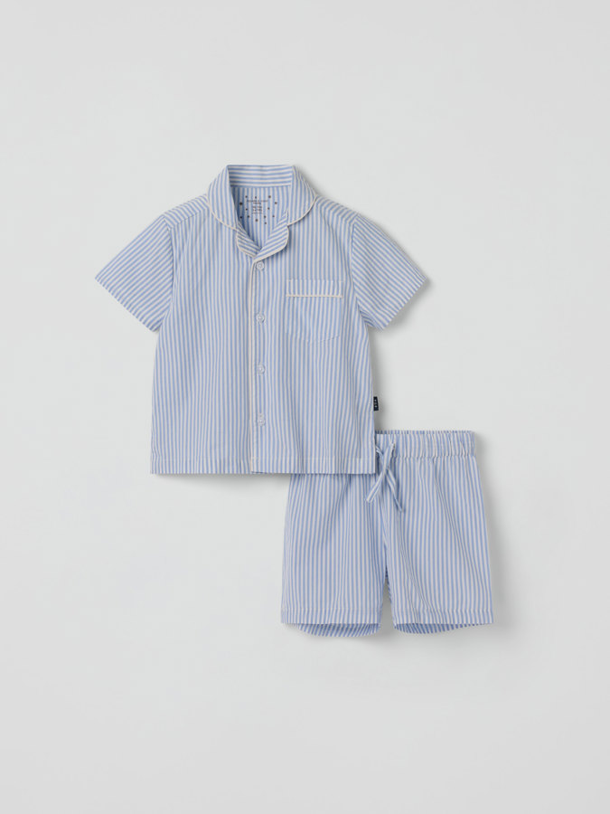 Kurzarm pyjama gestreift