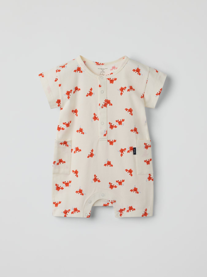 Kurzarm-jumpsuit krabben