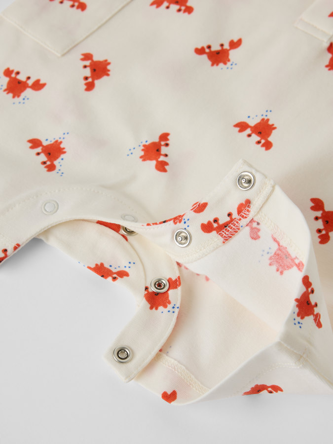 Kurzarm-jumpsuit krabben