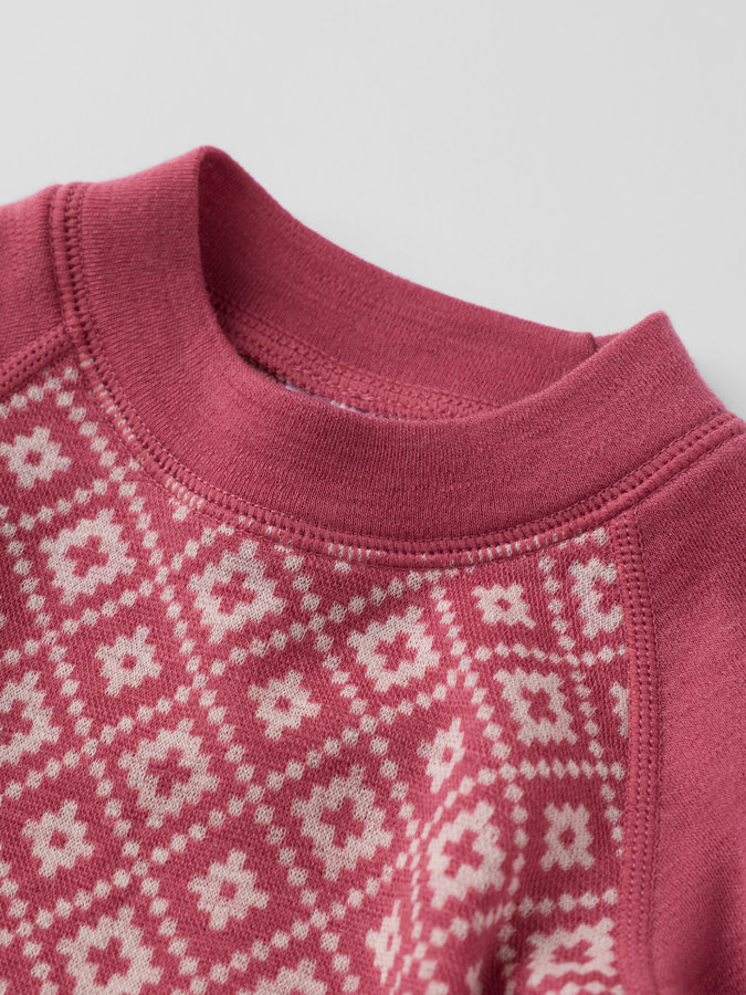 Langarm-body merino jacquard