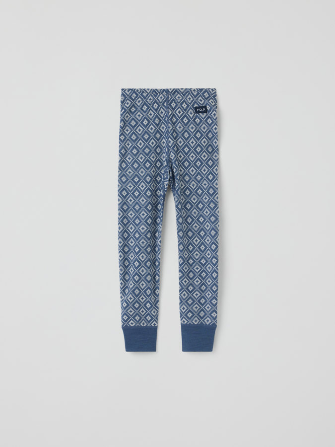 Lange Slip aus Merinowolle Jacquard Lange Slip aus Merinowolle Jacquard