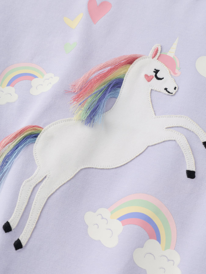 Langarmshirt einhorn