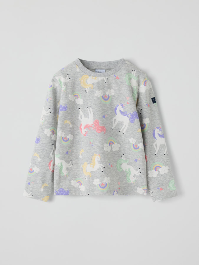 Langarmshirt einhorn