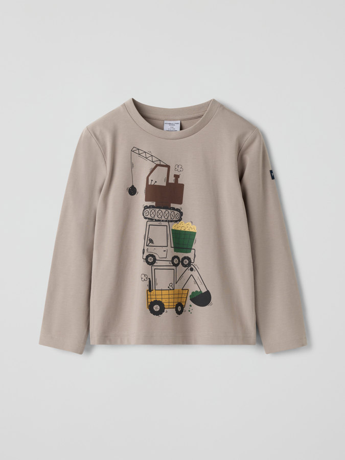 Langarmshirt printad