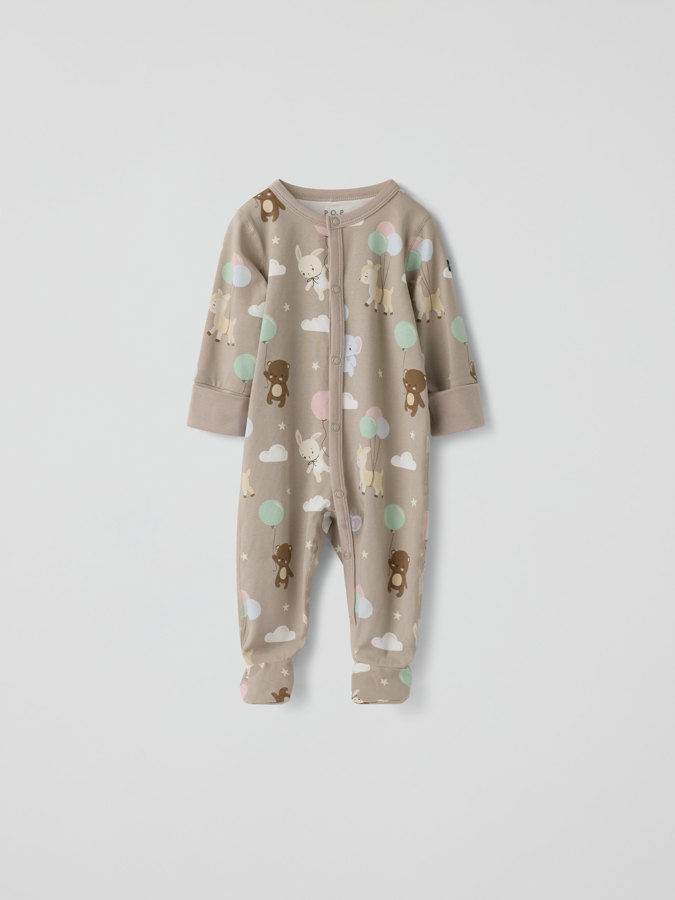 Gemusterter Pyjama-Overall