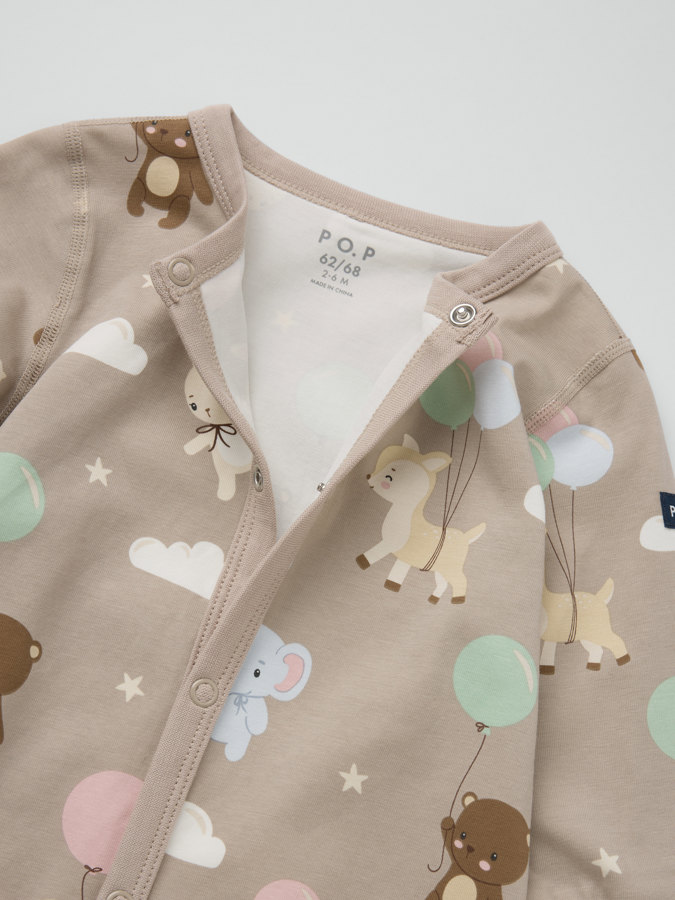 Gemusterter Pyjama-Overall