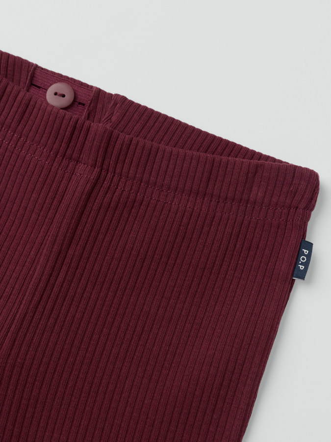Ripp leggings mit ausgestelltem bein Ripp leggings mit ausgestelltem bein