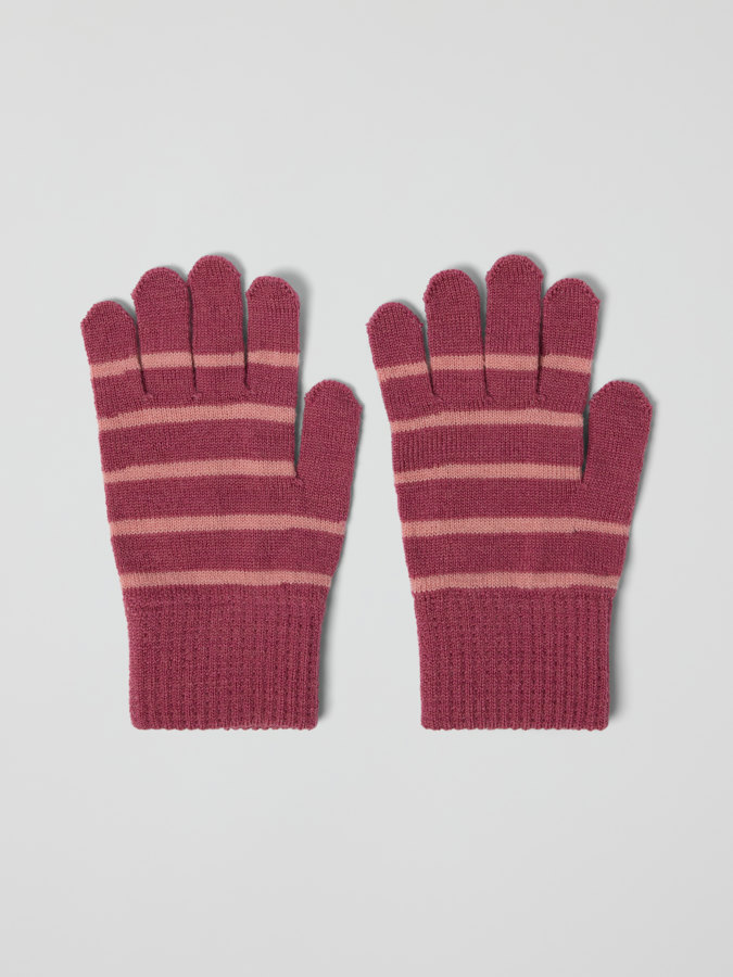 Gestrickte handschuhe wollmischung