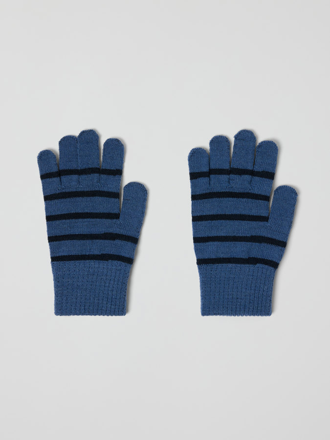 Gestrickte handschuhe wollmischung