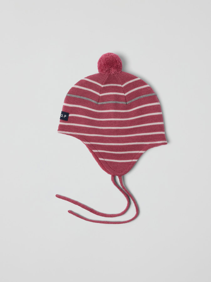 Windproof Fleece lined helmet hat striped Windproof Fleece lined helmet hat striped