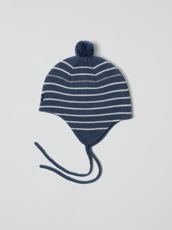 Windproof Fleece lined helmet hat striped Windproof Fleece lined helmet hat striped