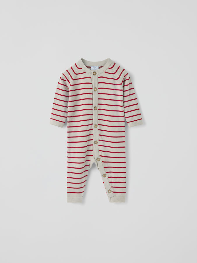 Gestrickter Overall Baby Streifen
