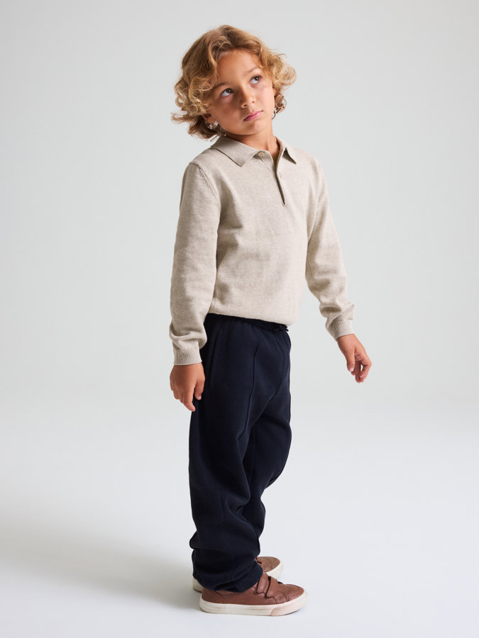 Knitted polo jumper