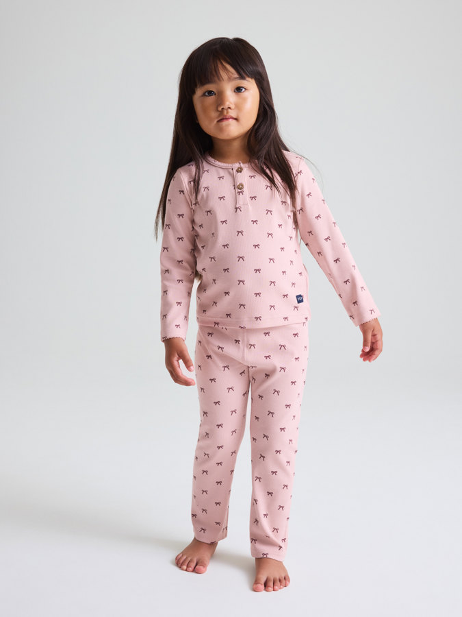 Ribbed pyjama set Bows Ribbed pyjama set Bows