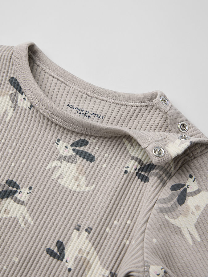Geripptes Langarmshirt Baby Hunde Geripptes Langarmshirt Baby Hunde