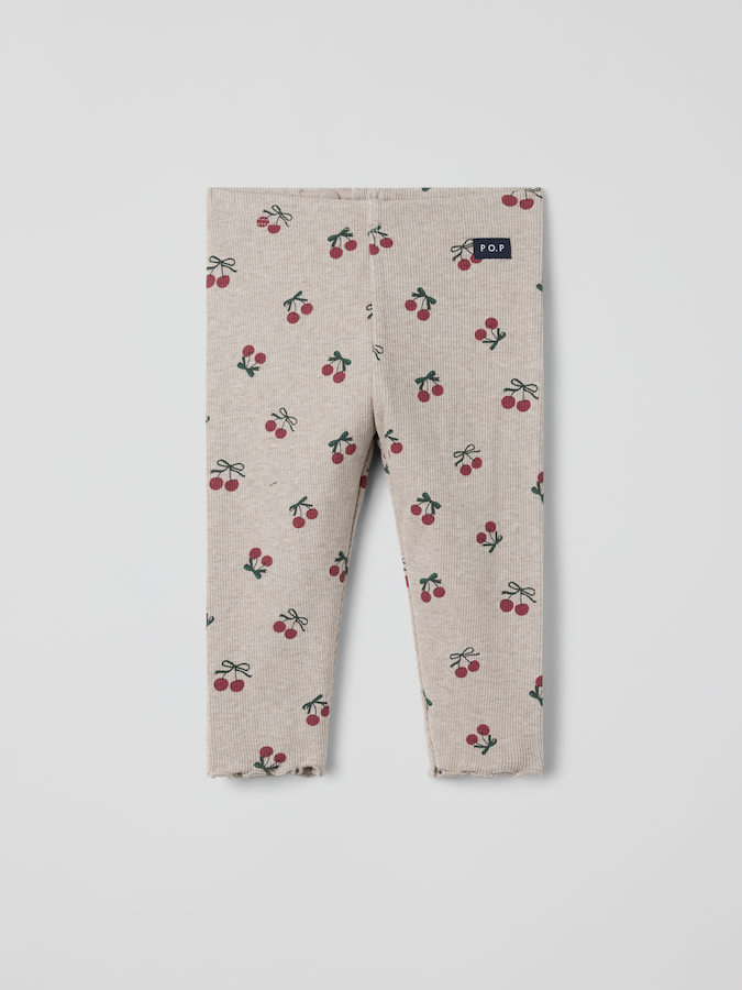 Gerippte Leggings Körsbär Gerippte Leggings Körsbär