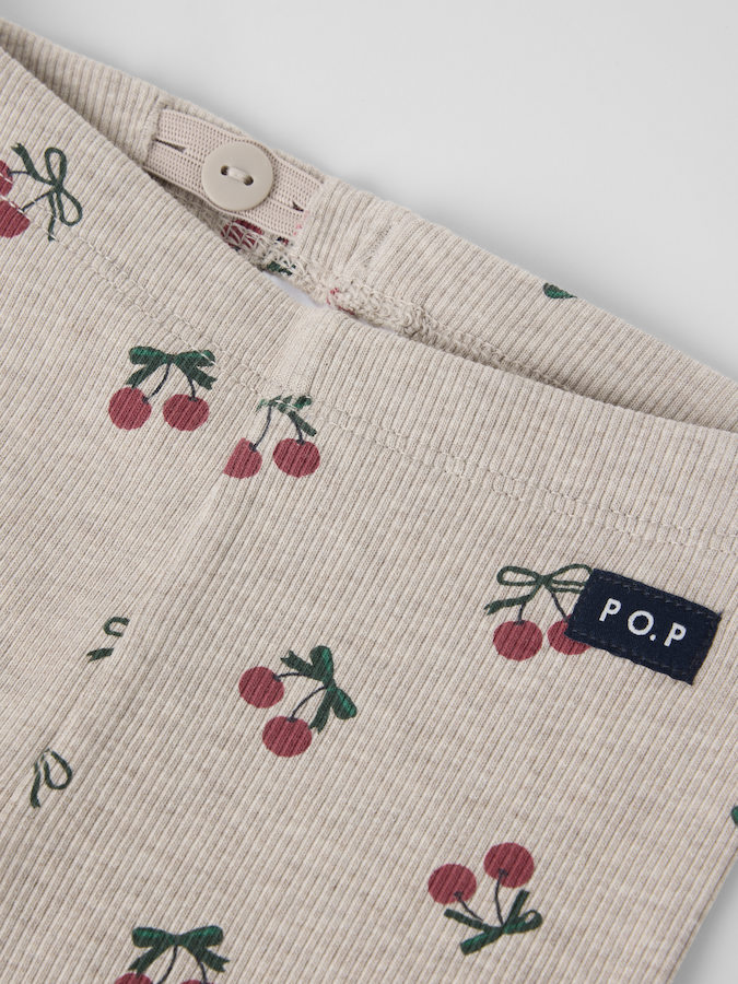 Gerippte Leggings Körsbär Gerippte Leggings Körsbär