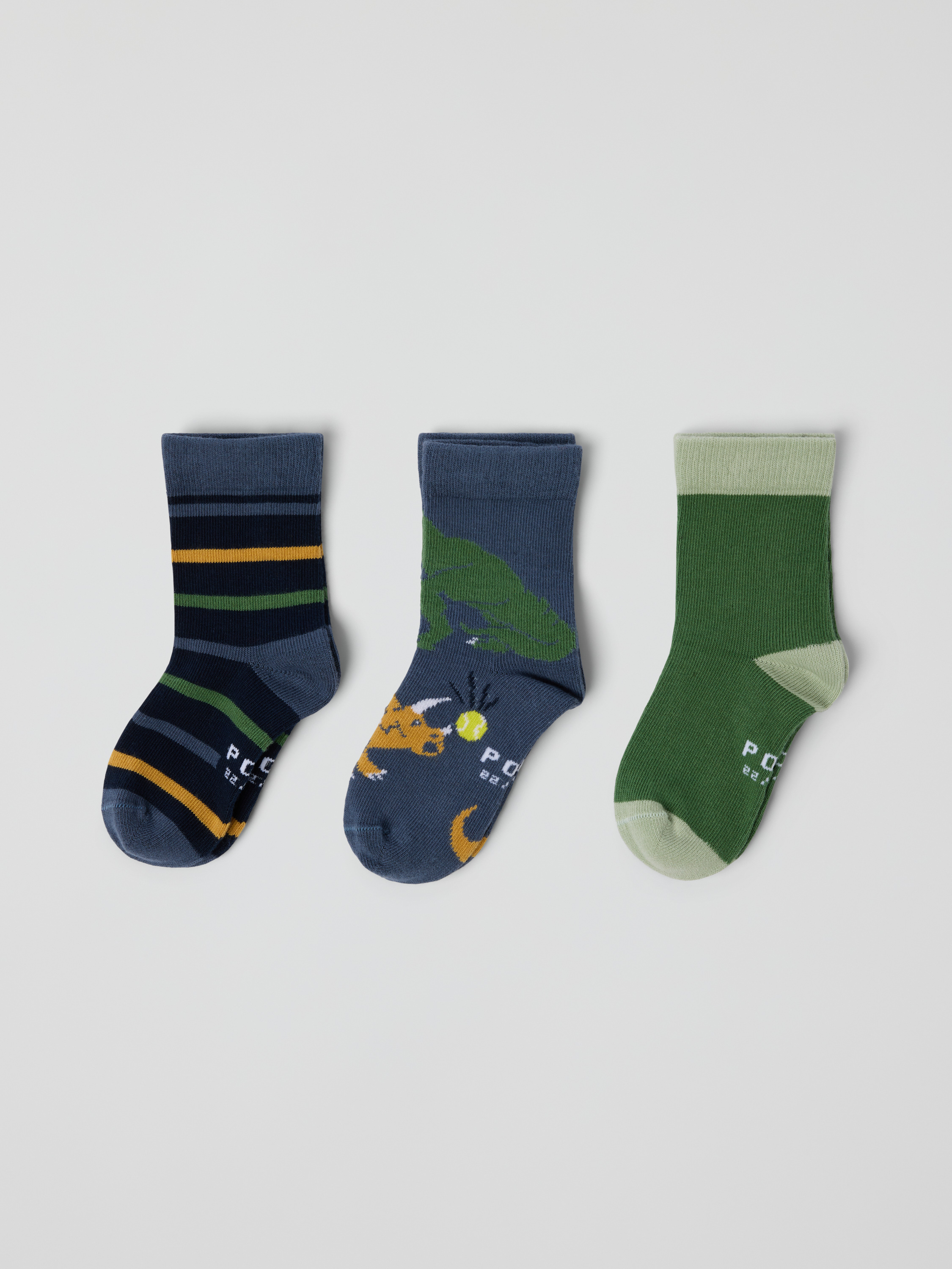 3-pack patterned socks